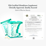 VITAPACK Megawhite Glutathione Gluta Skin Whitening Antioxidant Supplement Set of 2 Boxes (40 caps)