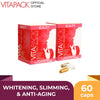 VITAPACK 3-in-1 Beauty Pack Immunity Whitening Glutathione Gluta Slimming Antiaging Supplement Set of 2 Boxes (60 caps)
